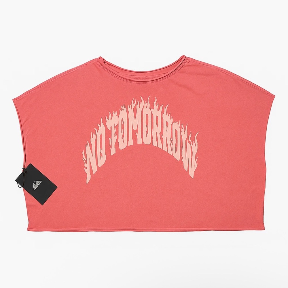 Women’s Civil Regime x No Tomorrow Oversized Pink Cropped T-Shirt Size Medium